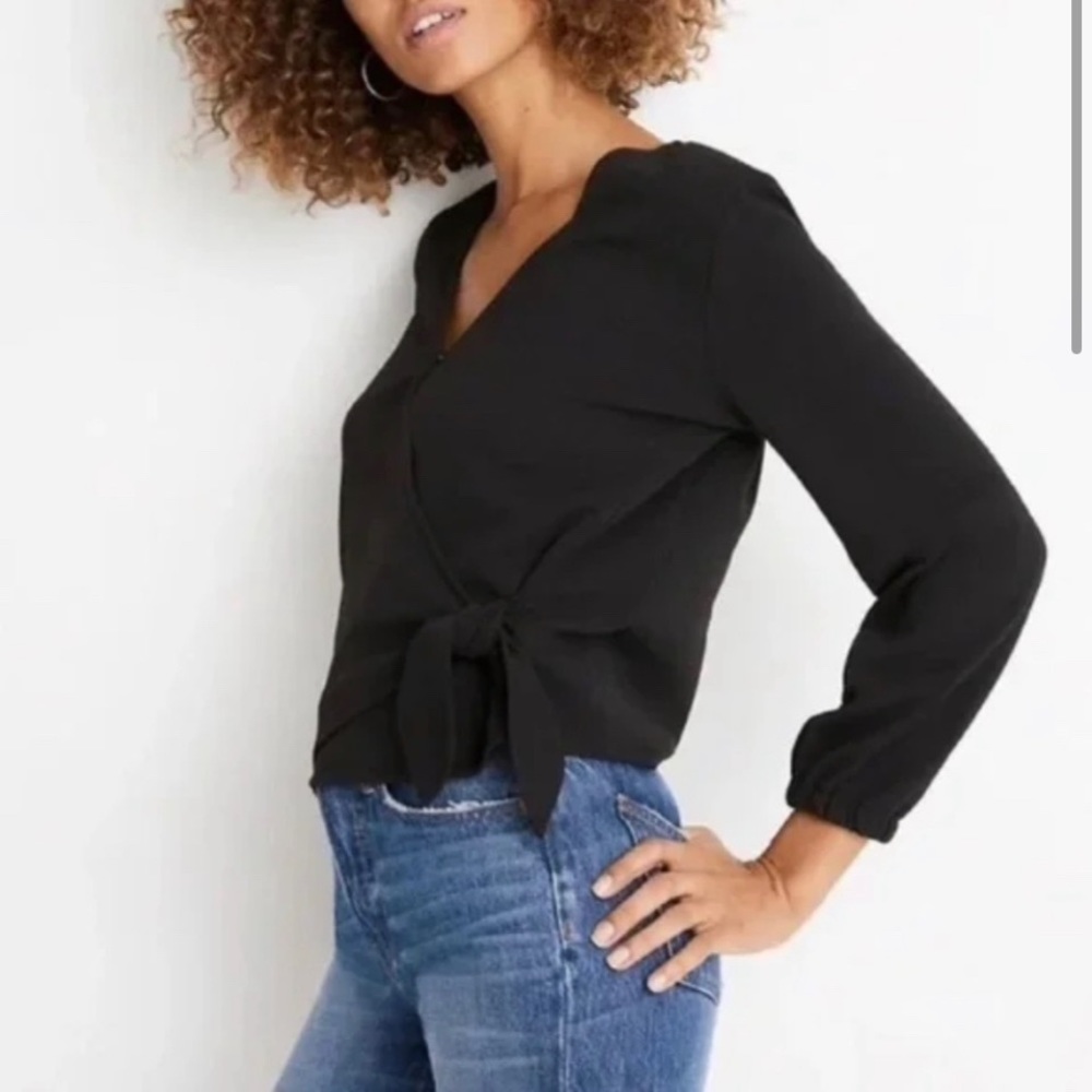 Madewell Texture & Thread Crepe “Wrap” Top - Picture 13 of 16